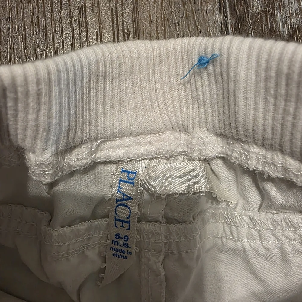 White Embroidered Baby Pants